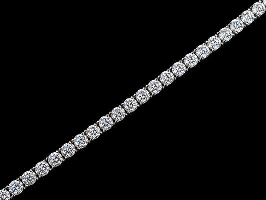 14K White Gold Classic Lab-Grown Diamond Tennis Bracelet –4.4mm- 14.33 CTW Angelica Jewellers