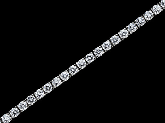 14K White Gold Classic Lab-Grown Diamond Tennis Bracelet – 3mm-5.45 CTW Angelica Jewellers X Waves