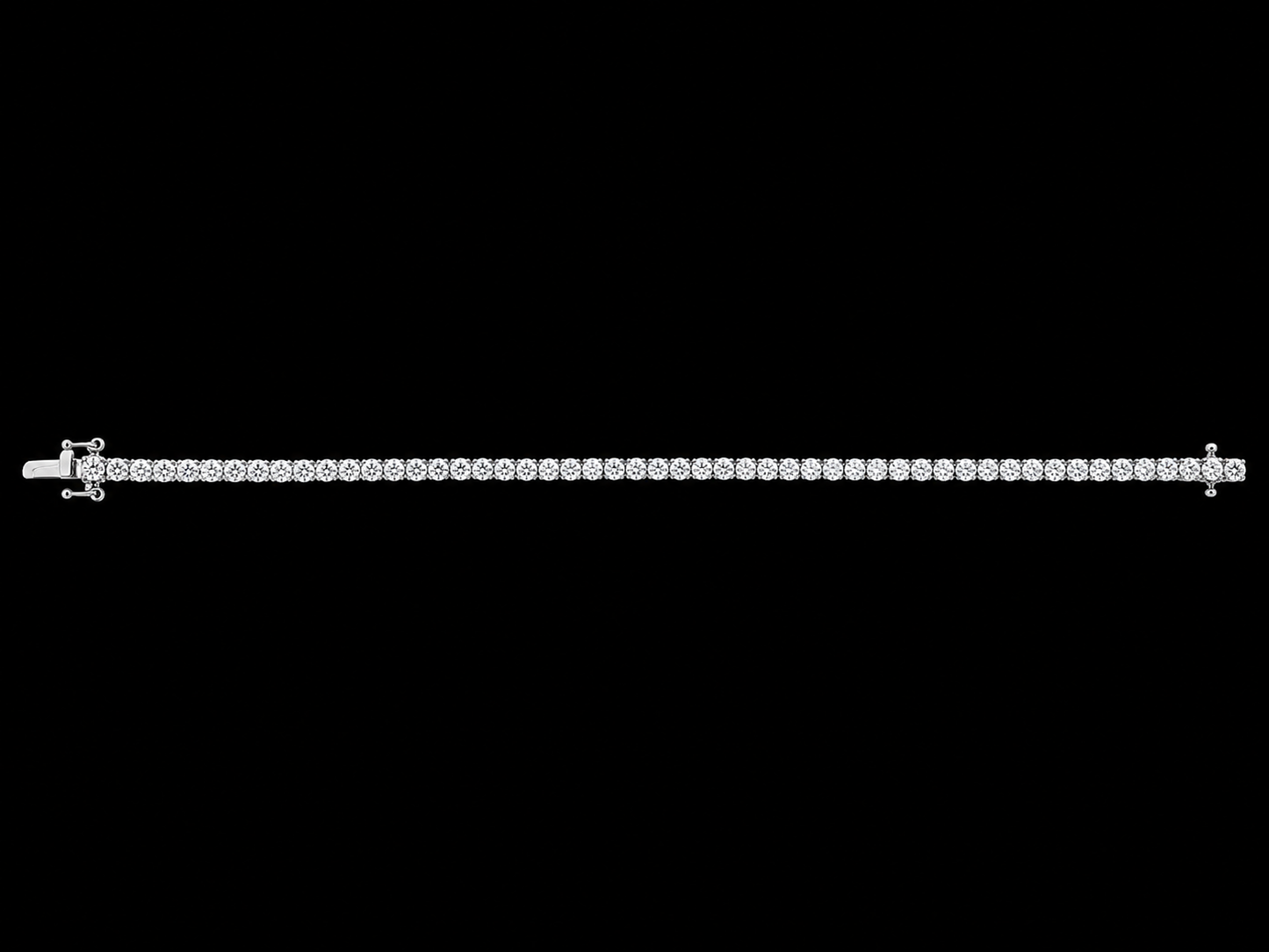 14K White Gold Classic Lab-Grown Diamond Tennis Bracelet – 3mm-5.45 CTW Angelica Jewellers X Waves