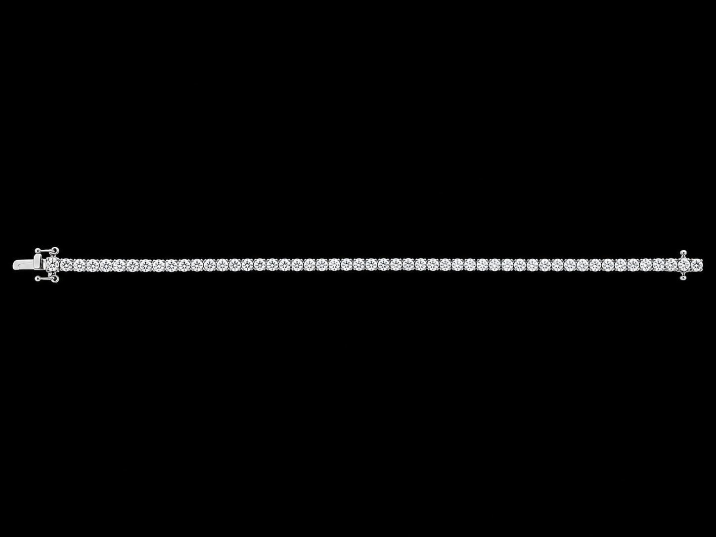 14K White Gold Classic Lab-Grown Diamond Tennis Bracelet – 3mm-5.45 CTW Angelica Jewellers X Waves