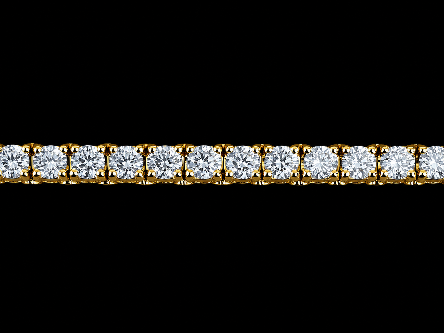 14K Yellow Gold 3.24 CT Natural Diamond Crown-Setting Tennis Bracelet 3.85MM (Copy) Angelica Jewellers