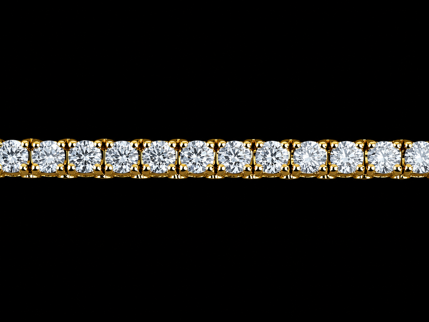 14K Yellow Gold 3.24 CT Natural Diamond Crown-Setting Tennis Bracelet 3.85MM (Copy) Angelica Jewellers