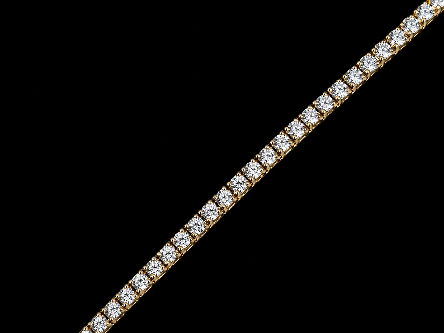14K Yellow Gold 3.24 CT Natural Diamond Crown-Setting Tennis Bracelet 3.85MM (Copy) Angelica Jewellers