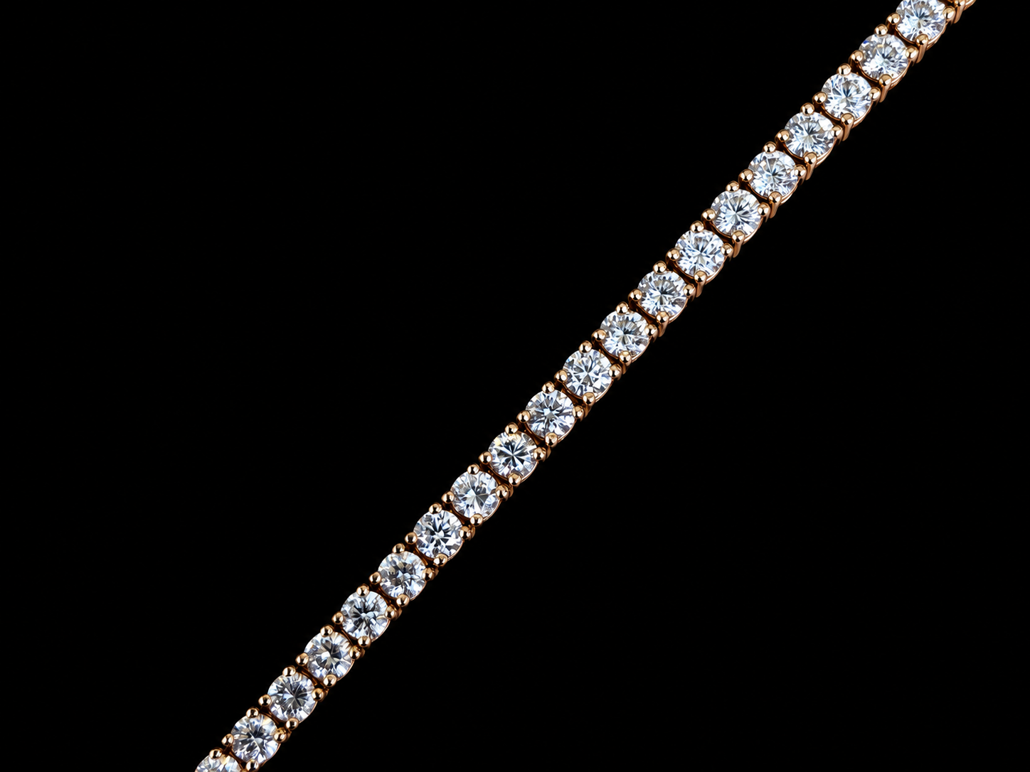 14K Rose Gold 3.66 CT Natural Diamond Classic Tennis Bracelet-2.8MM Angelica Jewellers