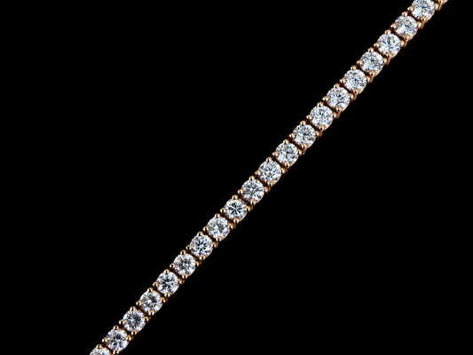 14K Rose Gold 3.66 CT Natural Diamond Classic Tennis Bracelet-2.8MM Angelica Jewellers