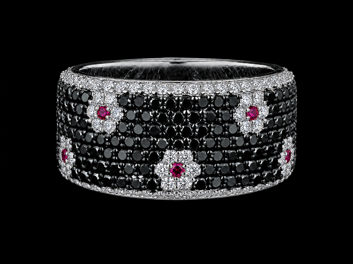 18K White Gold Chocolate Diamond & Orange Sapphire Infinity Ring – 1.35 CT (Copy) Angelica Jewellers