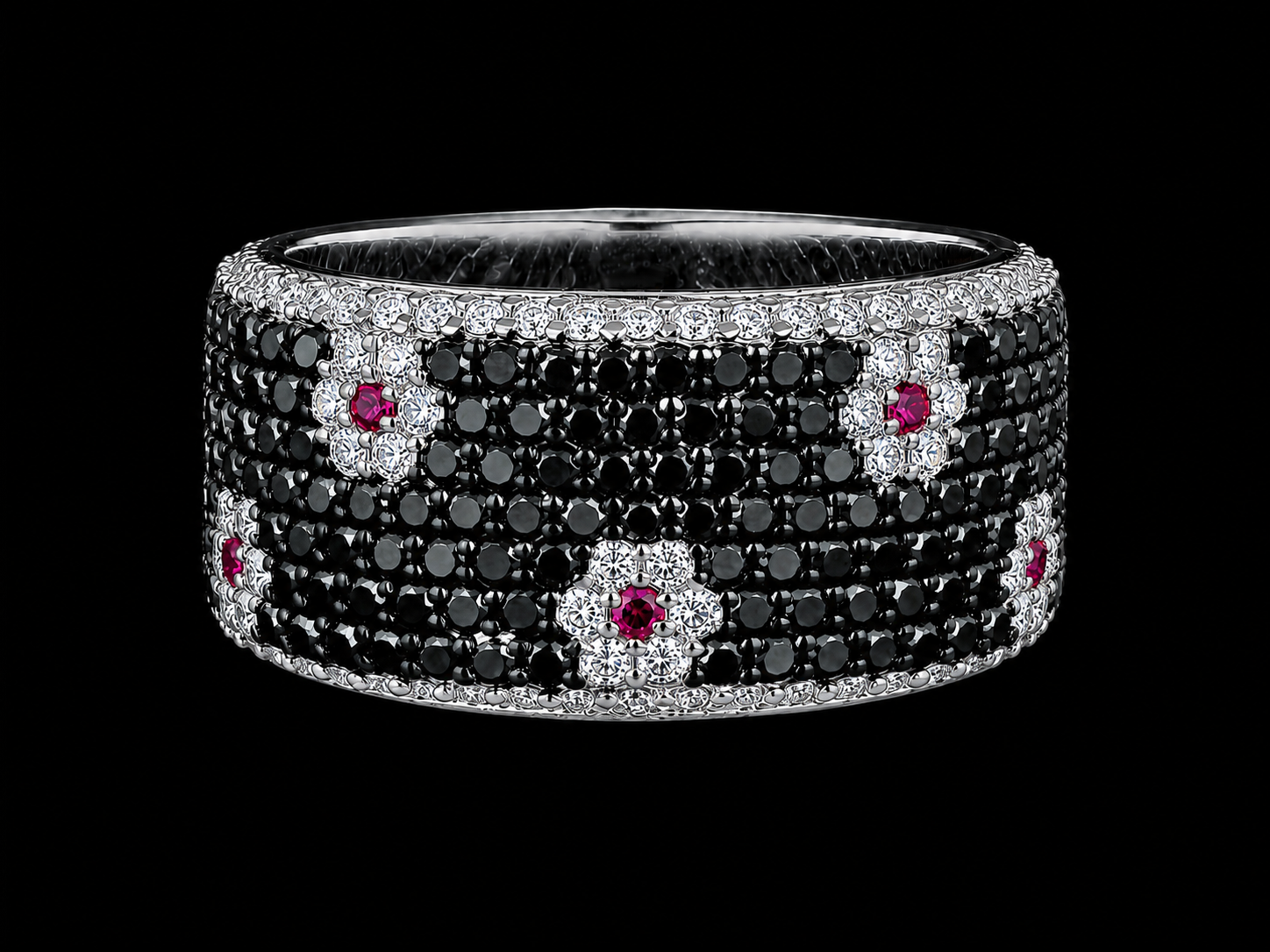 18K White Gold Chocolate Diamond & Orange Sapphire Infinity Ring – 1.35 CT (Copy) Angelica Jewellers