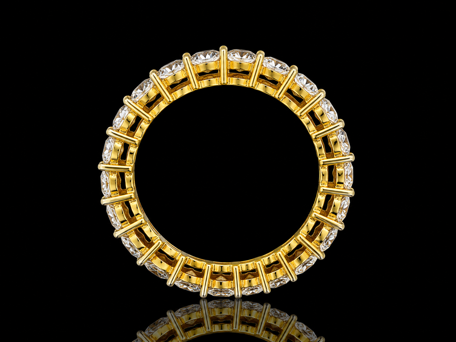 14K Yellow Gold Classic Eternity Band | 2.00 CTW Lab-Grown Diamond Ring | 2.8 mm Angelica Jewellers