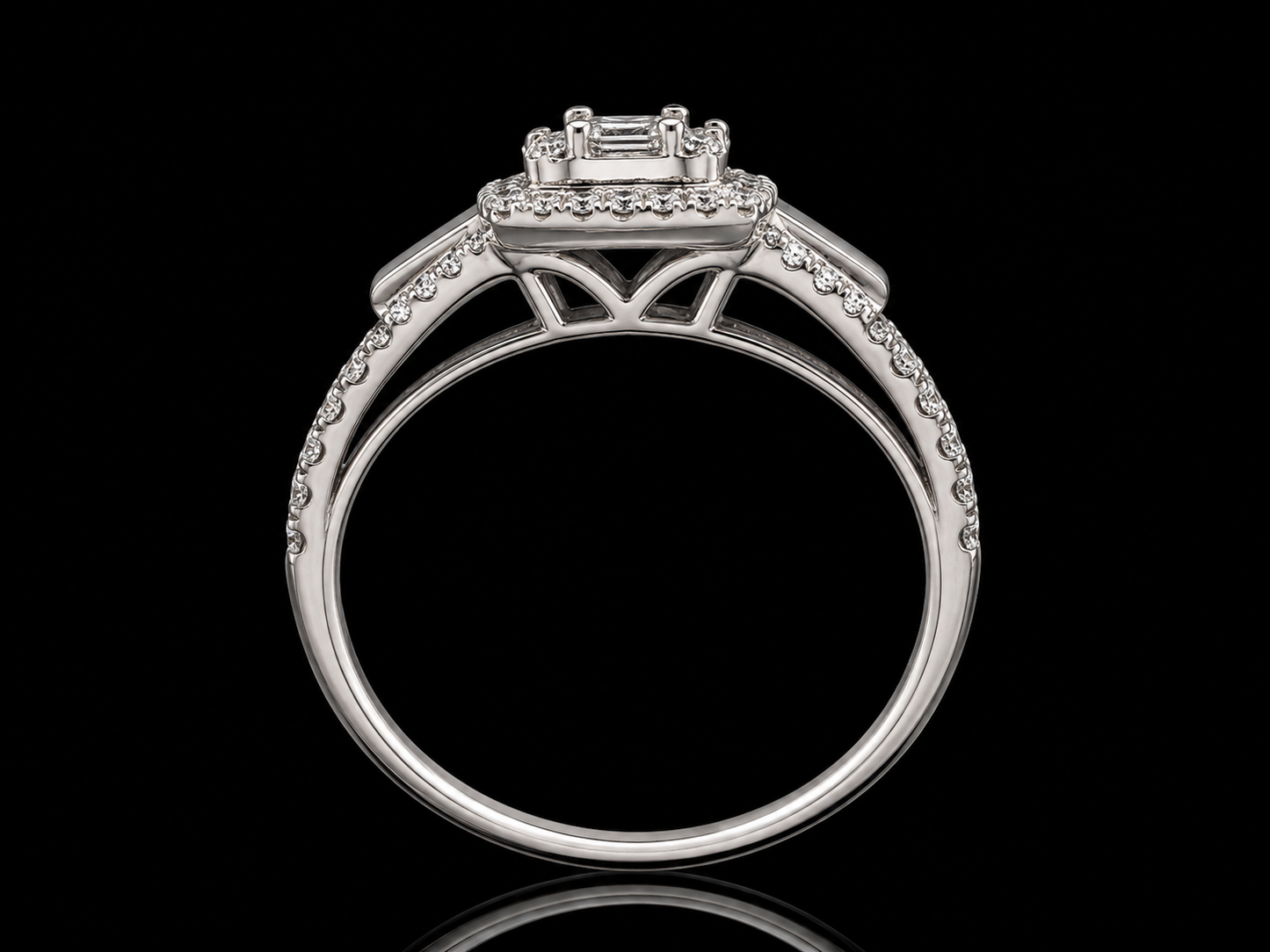 14K White Gold Diamond Bridal Set – 0.70 CTW Natural Diamonds Angelica Jewellers
