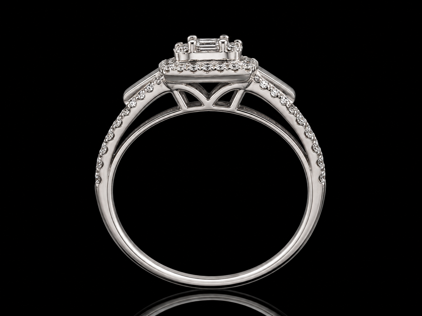 14K White Gold Diamond Bridal Set – 0.70 CTW Natural Diamonds Angelica Jewellers