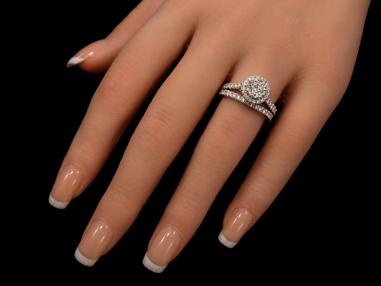 14K White Gold Diamond Bridal Set – 0.70 CTW Natural Diamonds (Copy) Angelica Jewellers