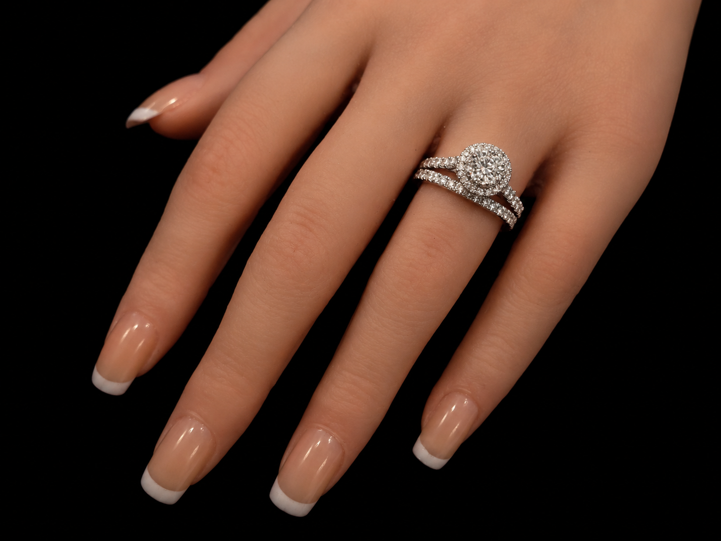 14K White Gold Diamond Bridal Set – 0.70 CTW Natural Diamonds (Copy) Angelica Jewellers