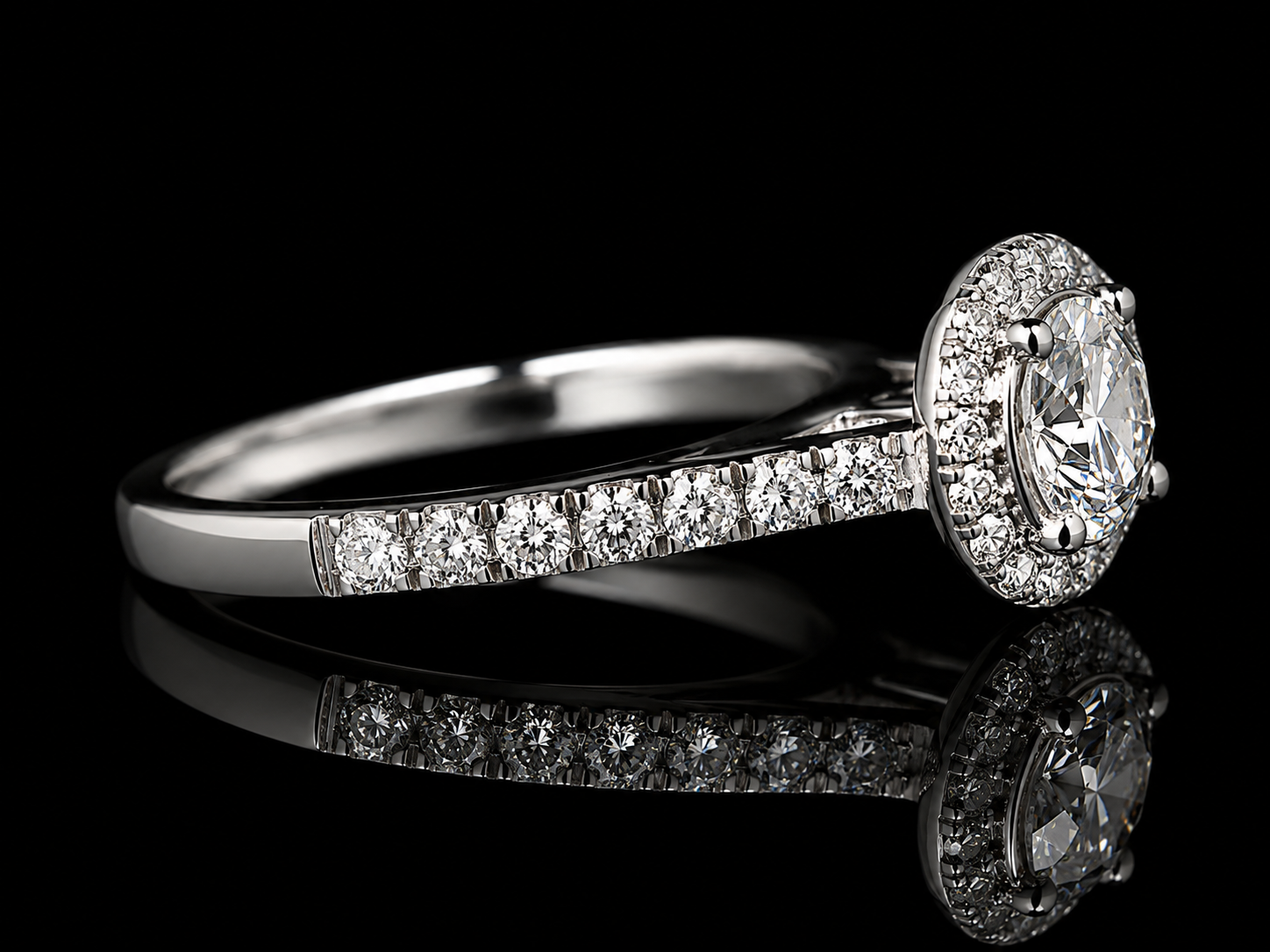 14K White Gold Diamond Bridal Set – 0.70 CTW Natural Diamonds (Copy) Angelica Jewellers