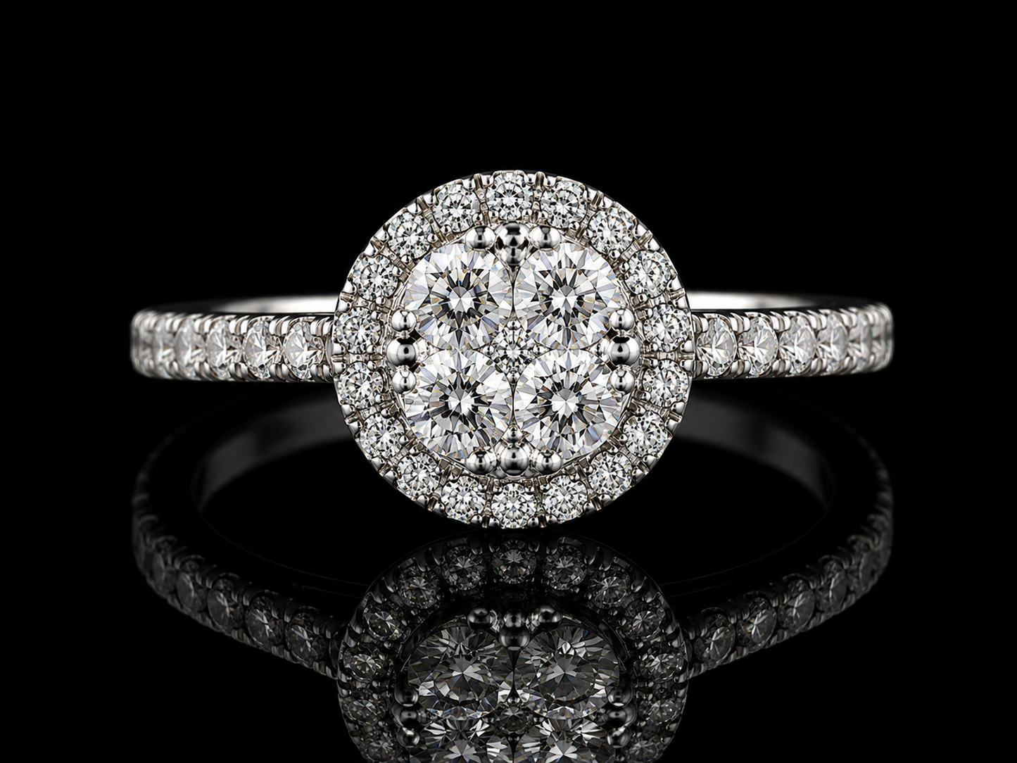 14K White Gold Diamond Bridal Set – 0.70 CTW Natural Diamonds (Copy) Angelica Jewellers