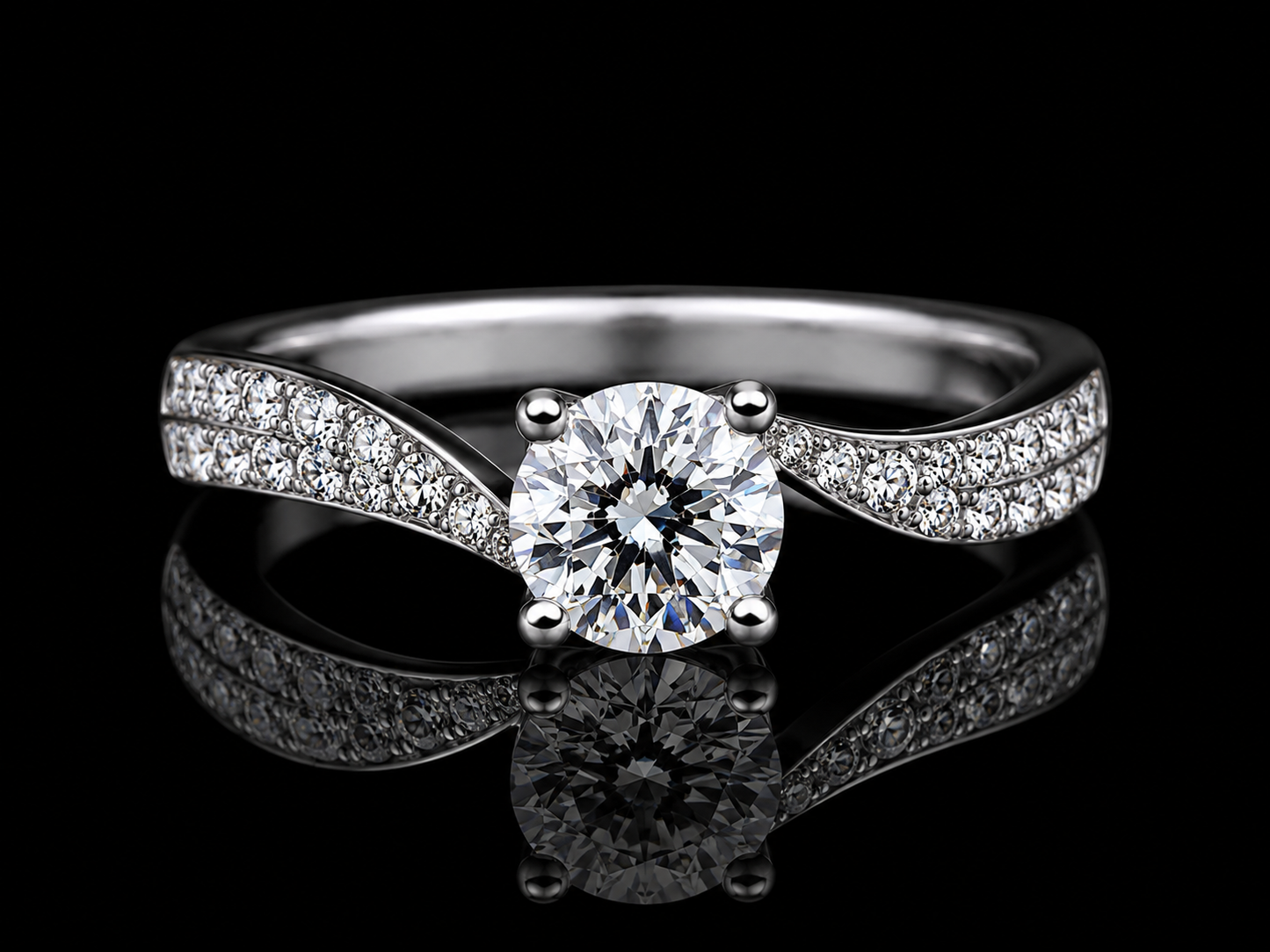 18K White Gold Vintage Trilogy Diamond Ring – 0.85 CT VS F-G Natural Diamonds (Copy) Angelica Jewellers
