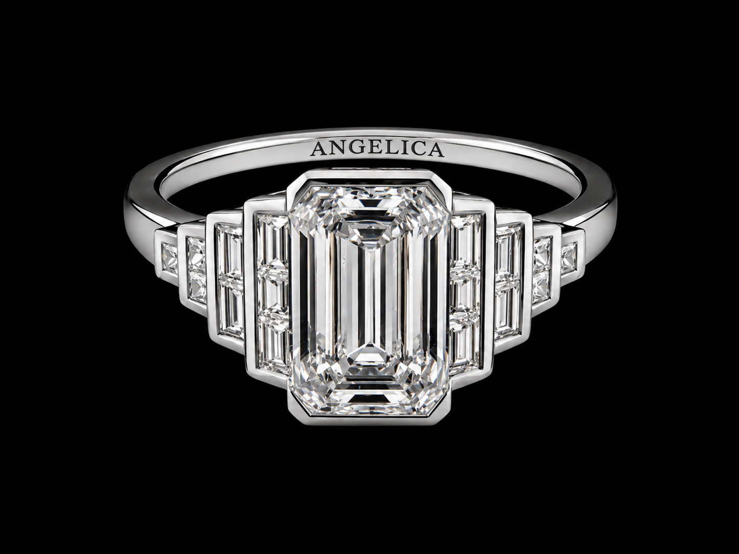 18K White Gold Twisted Diamond Engagement Ring – 0.82 CTW Natural Diamonds (Copy) Angelica Jewellers
