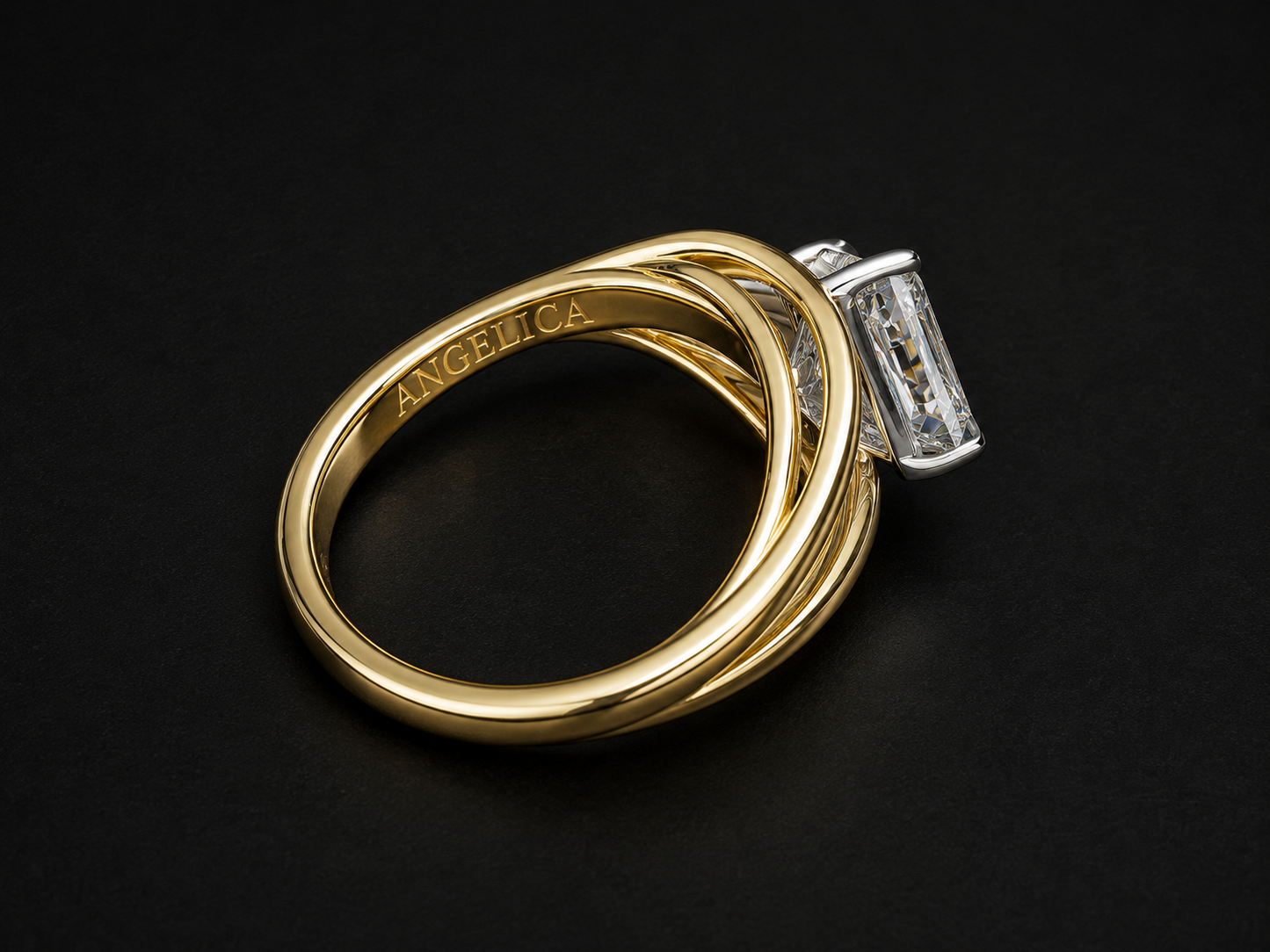 14K Yellow Gold Marquise Lab Diamond Engagement Ring – 2.99 CTW (Copy) Angelica Jewellers