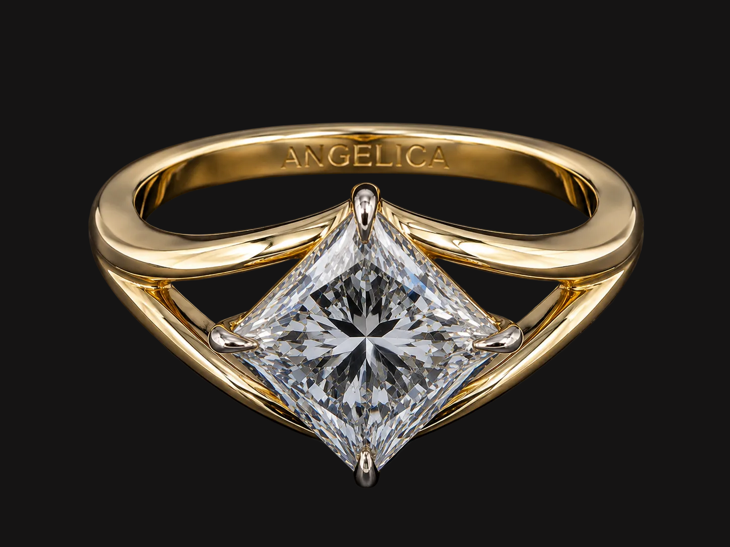 14K Yellow Gold Marquise Lab Diamond Engagement Ring – 2.99 CTW (Copy) Angelica Jewellers