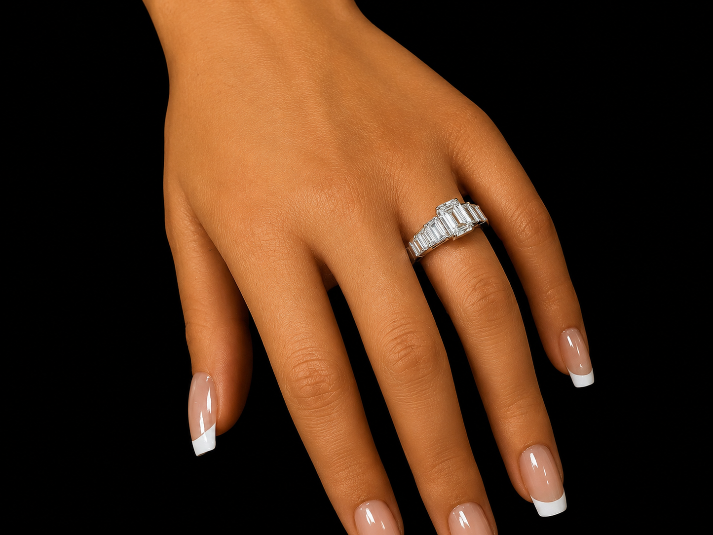 14K White Gold Emerald-Cut Lab-Grown Diamond Engagement Ring – 3.72 CTW | IGI Certified (Copy) Angelica Jewellers