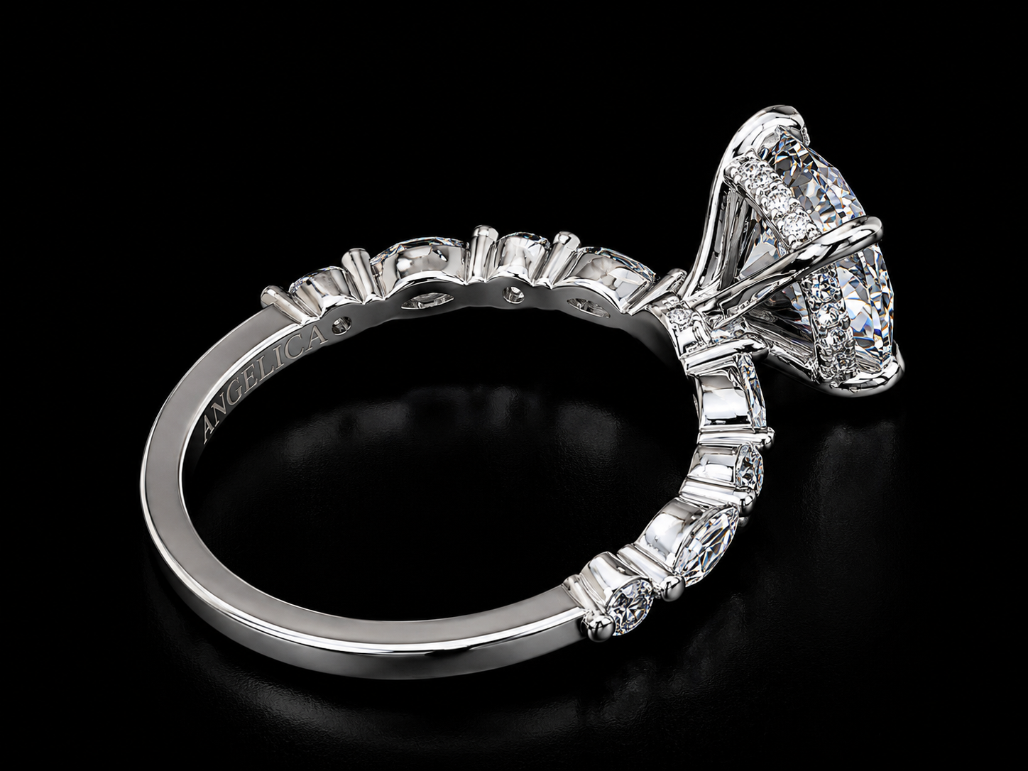 14K Yellow Gold Split Shank Engagement Ring – 3.05 CT IGI Certified Lab-Grown Diamond (Copy) Angelica Jewellers