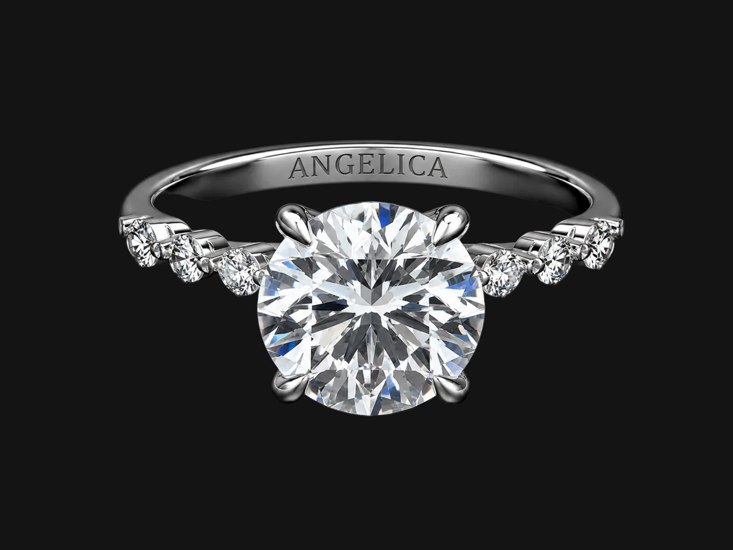 14K Yellow Gold Split Shank Engagement Ring – 3.05 CT IGI Certified Lab-Grown Diamond (Copy) Angelica Jewellers