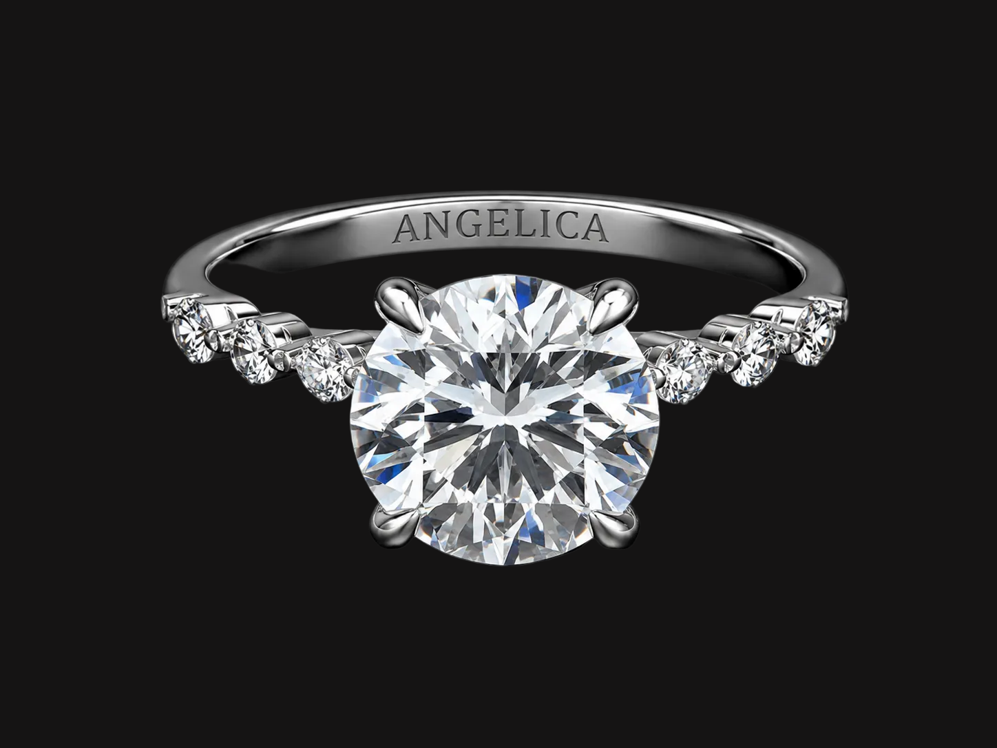14K Yellow Gold Split Shank Engagement Ring – 3.05 CT IGI Certified Lab-Grown Diamond (Copy) Angelica Jewellers