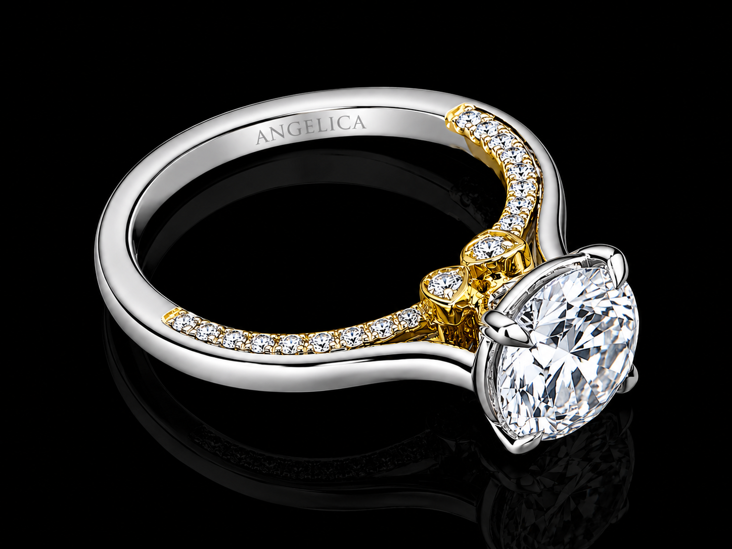 14K White Gold IGI Certified 3.00 CT Round Brilliant Diamond Engagement Ring (Copy) Angelica Jewellers