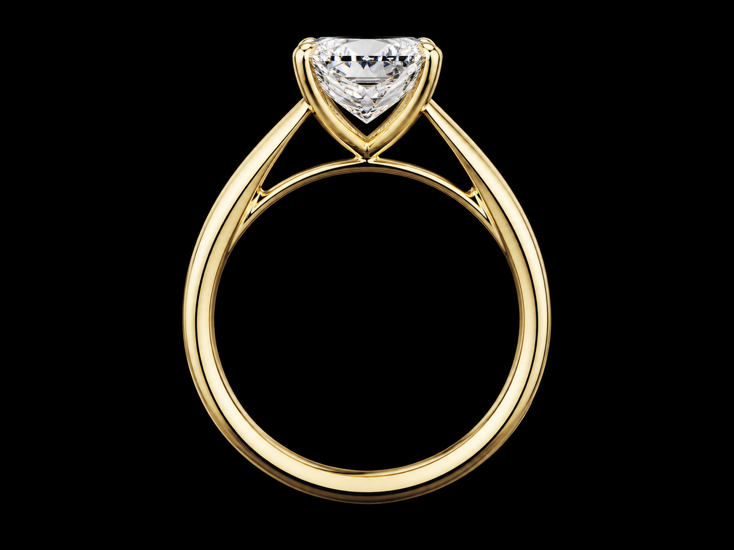 14K White Gold Split Shank Asscher-Cut Diamond Engagement Ring – 2.52 CT E VVS2 IGI Certified (Copy) Angelica Jewellers