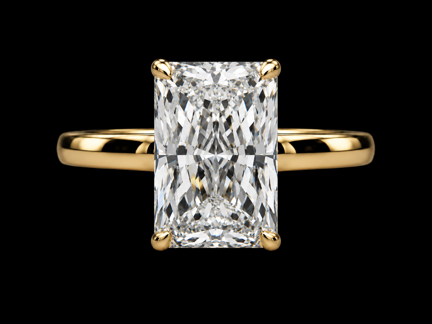 14K White Gold Split Shank Asscher-Cut Diamond Engagement Ring – 2.52 CT E VVS2 IGI Certified (Copy) Angelica Jewellers