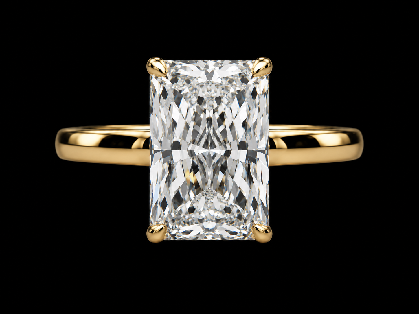 14K White Gold Split Shank Asscher-Cut Diamond Engagement Ring – 2.52 CT E VVS2 IGI Certified (Copy) Angelica Jewellers