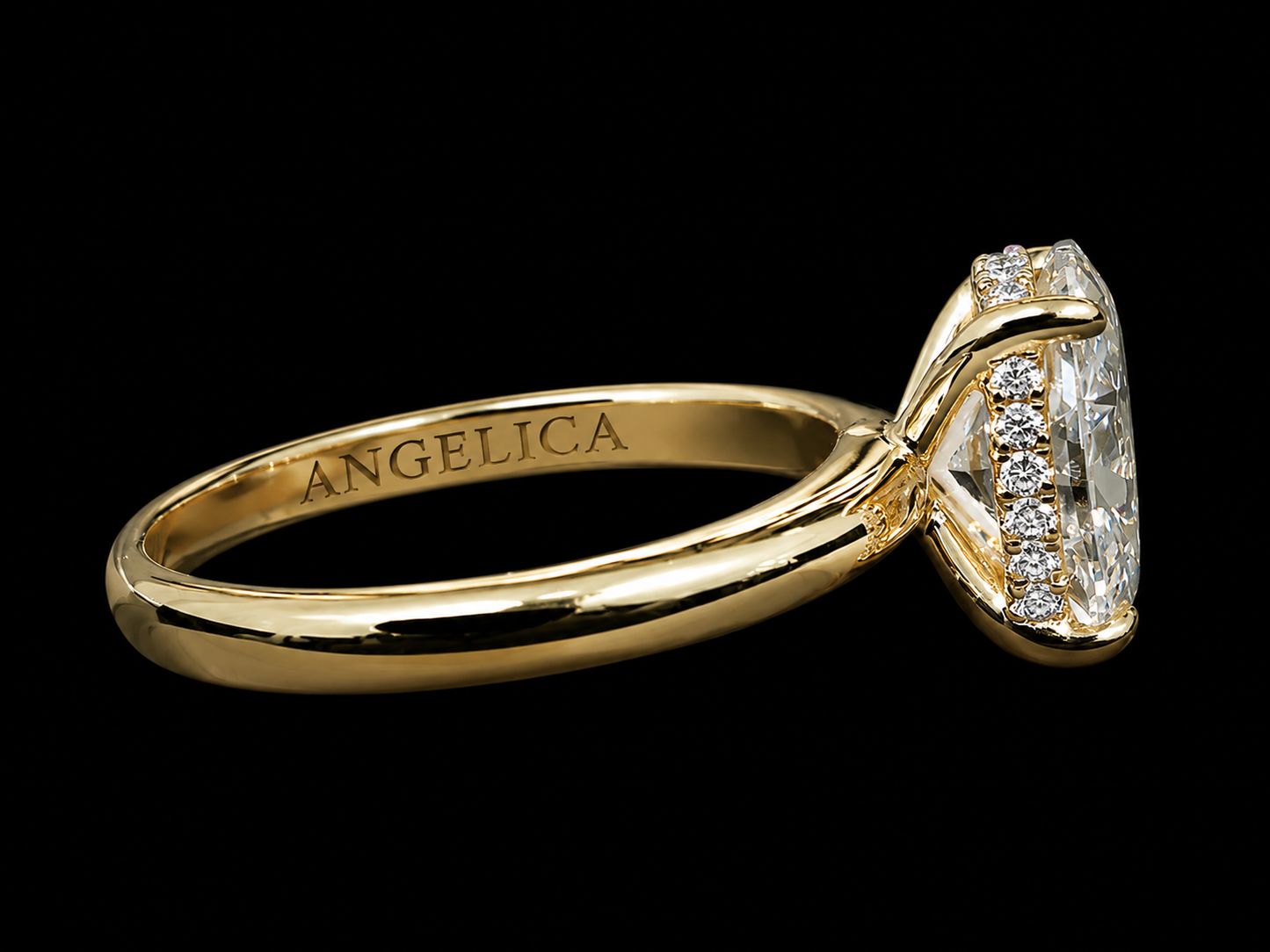 14K Yellow Gold Marquise Lab Diamond Engagement Ring – 2.99 CTW (Copy) Angelica Jewellers