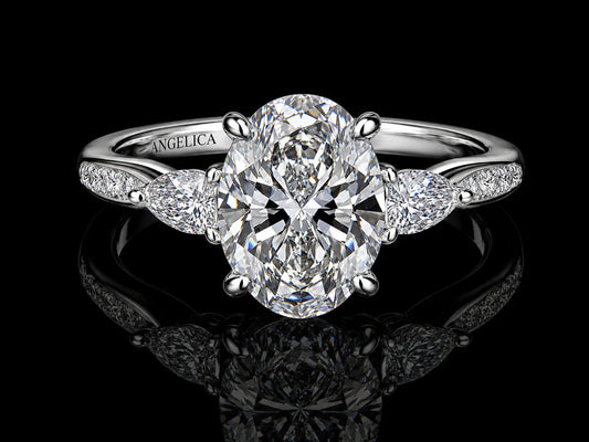 14K White Gold Trinity Lab-Grown Diamond Engagement Ring – 3.04 CTW | IGI Certified Angelica Jewellers