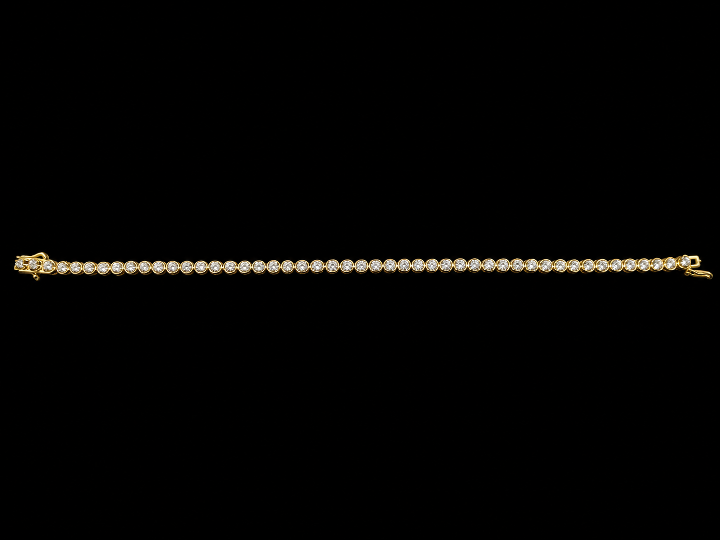 14K Yellow Gold Natural Diamond Tennis Bracelet – 3.24 CTW VVS D–F | Signature Collection Angelica Jewellers