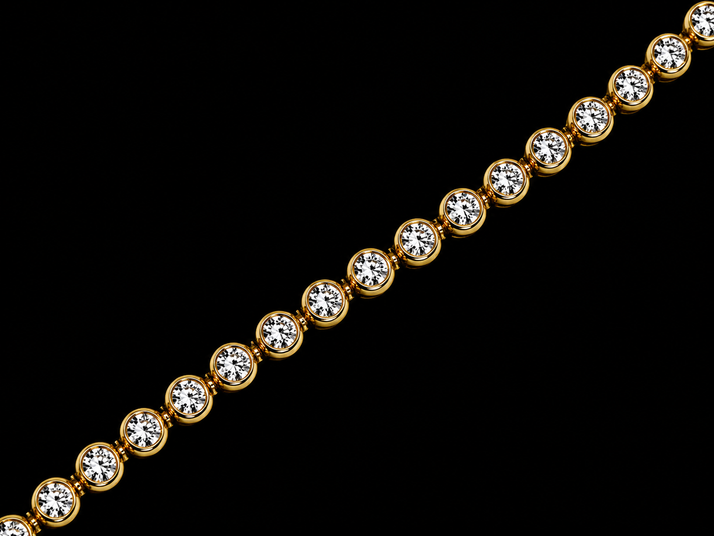 14K Yellow Gold Natural Diamond Tennis Bracelet – 3.24 CTW VVS D–F | Signature Collection (Copy) Angelica Jewellers