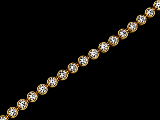 14K Yellow Gold Bezel-Set Lab Diamond Tennis Bracelet – 1.75 CTW Angelica Jewellers