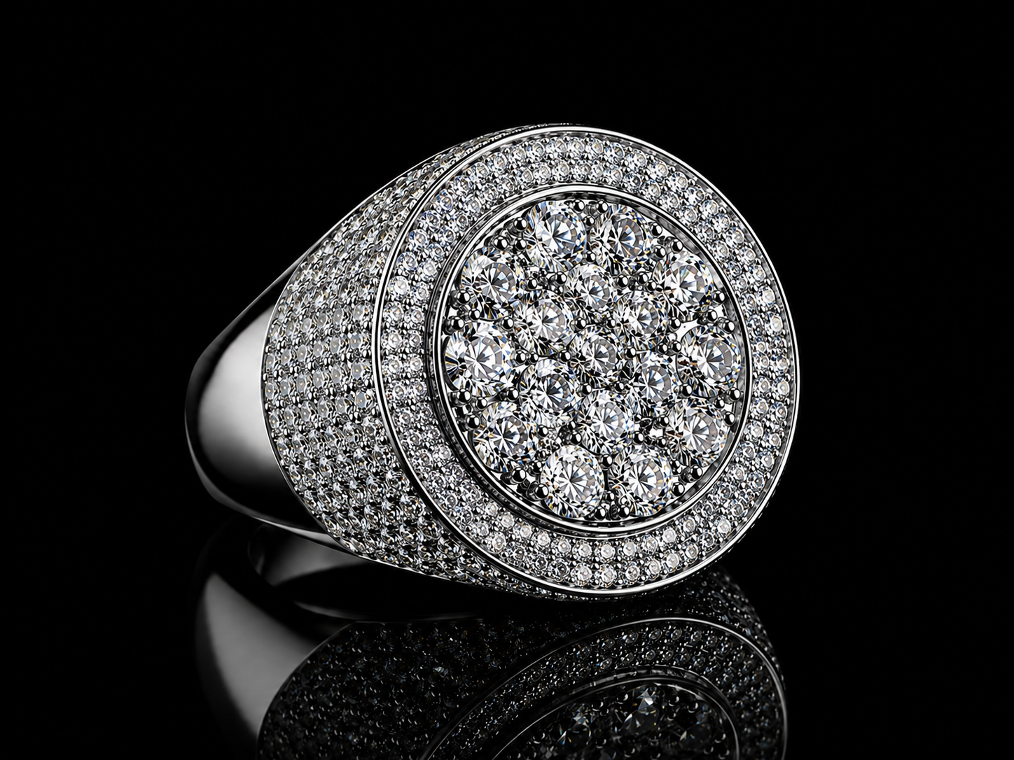 10K WHITE GOLD DIAMOND RING 3.23CT OF DIAMONDS Angelica Jewellers