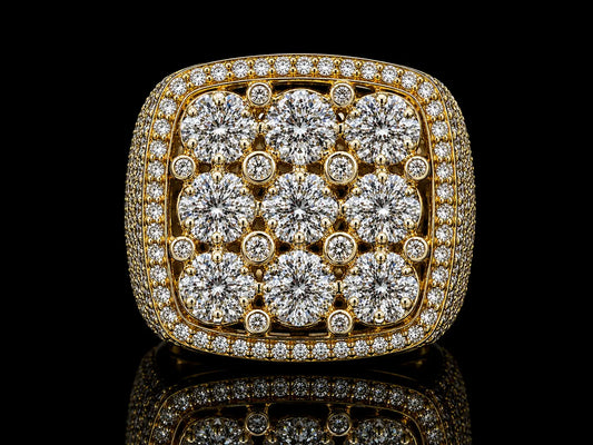 10K YELLOW GOLD DIAMOND RING 2.55CT OF DIAMONDS Angelica Jewellers