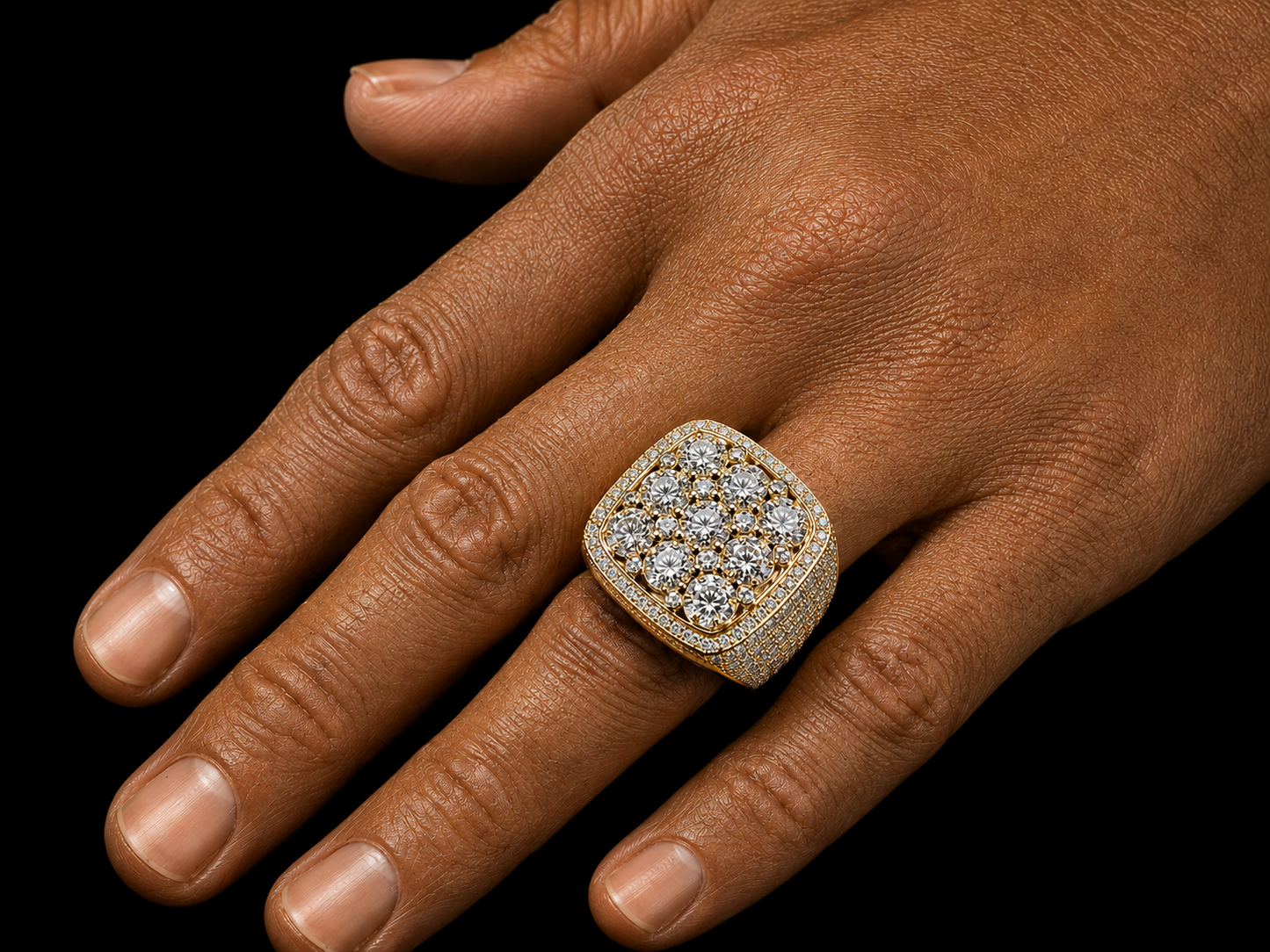 10K YELLOW GOLD DIAMOND RING 2.55CT OF DIAMONDS Angelica Jewellers