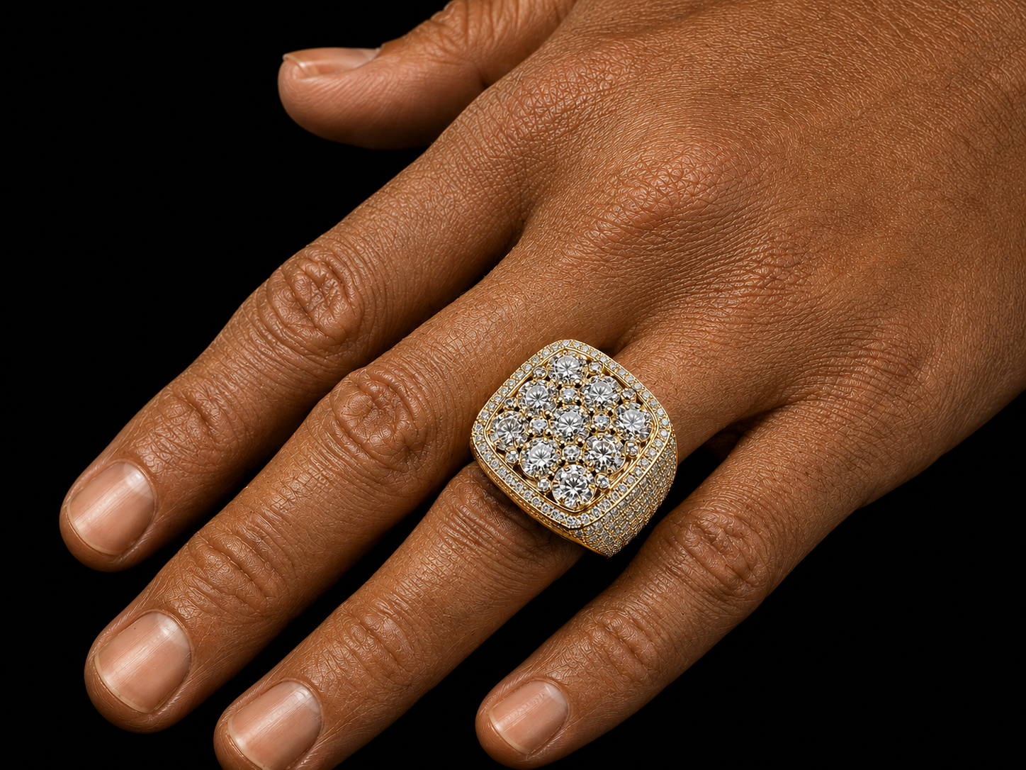 10K YELLOW GOLD DIAMOND RING 2.55CT OF DIAMONDS Angelica Jewellers