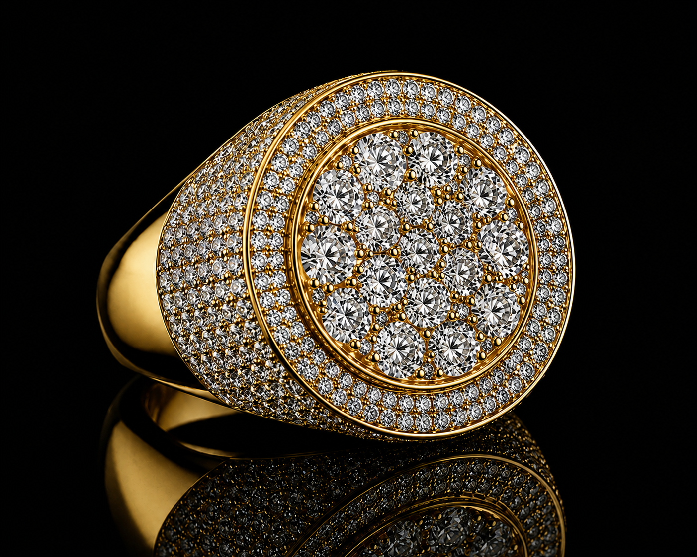 10K YELLOW GOLD DIAMOND RING 3.13CT OF DIAMONDS Angelica Jewellers