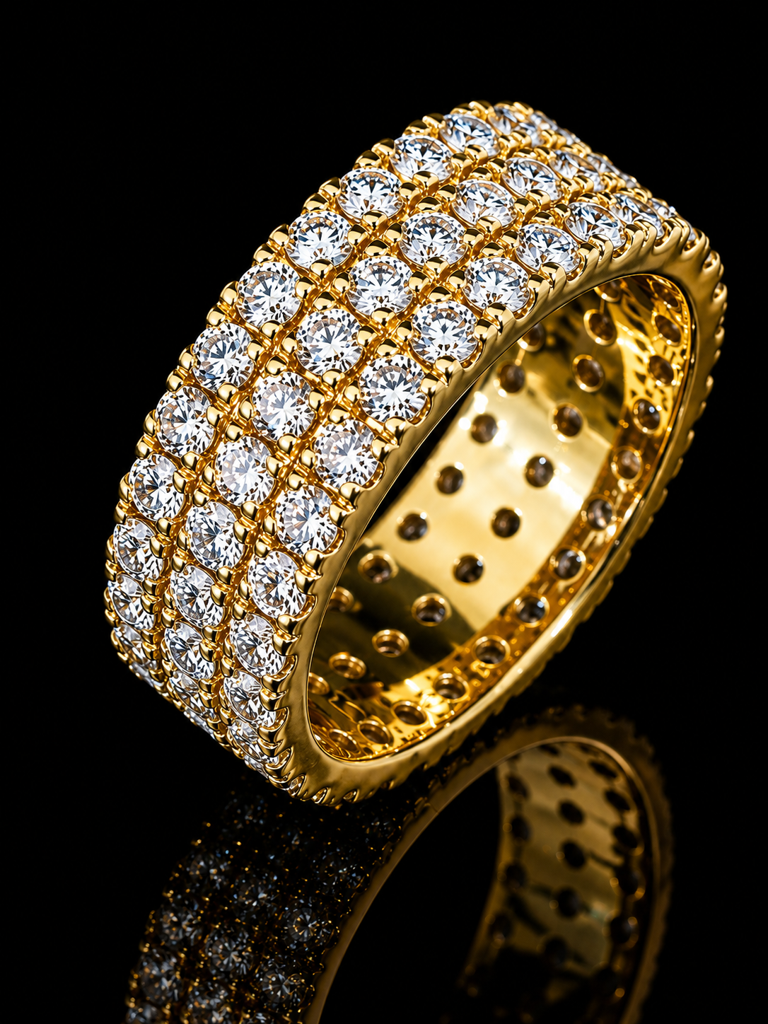14K Yellow Gold Lab Diamond Full Eternity Ring – 2.60 CT VS–VVS F+ | 7 mm