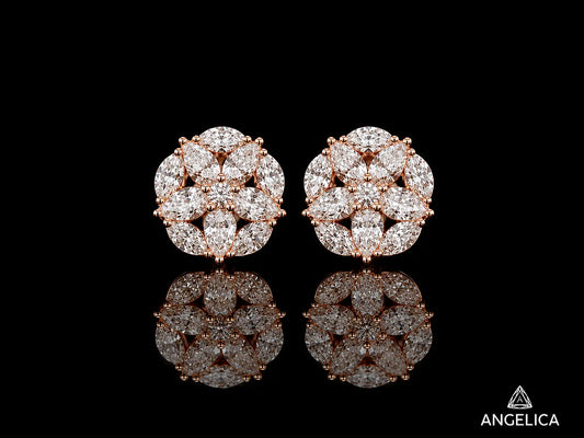 14K ROSE GOLD PEAR SHAPE, MARQUISE &amp; ROUND VVS F+ DIAMOND Angelica Jewellers
