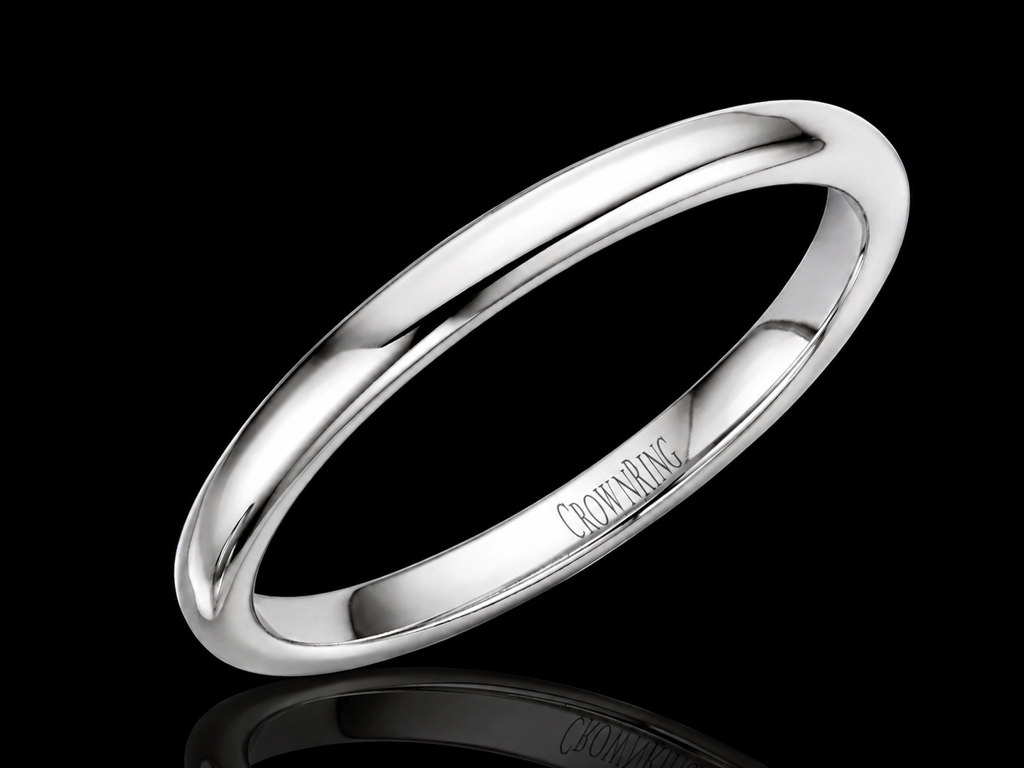 2mm Comfort-Fit Gold Wedding Band – Classic Polished Finish