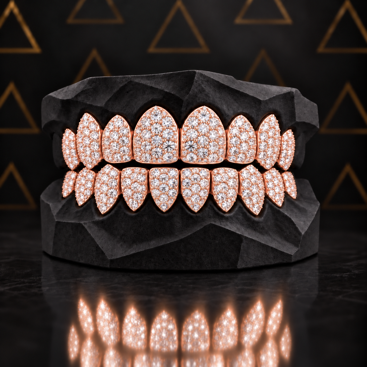 ICED OUT GRILLZ PERM CUT BIG CLUSTER VVS DEF Angelica Jewellers