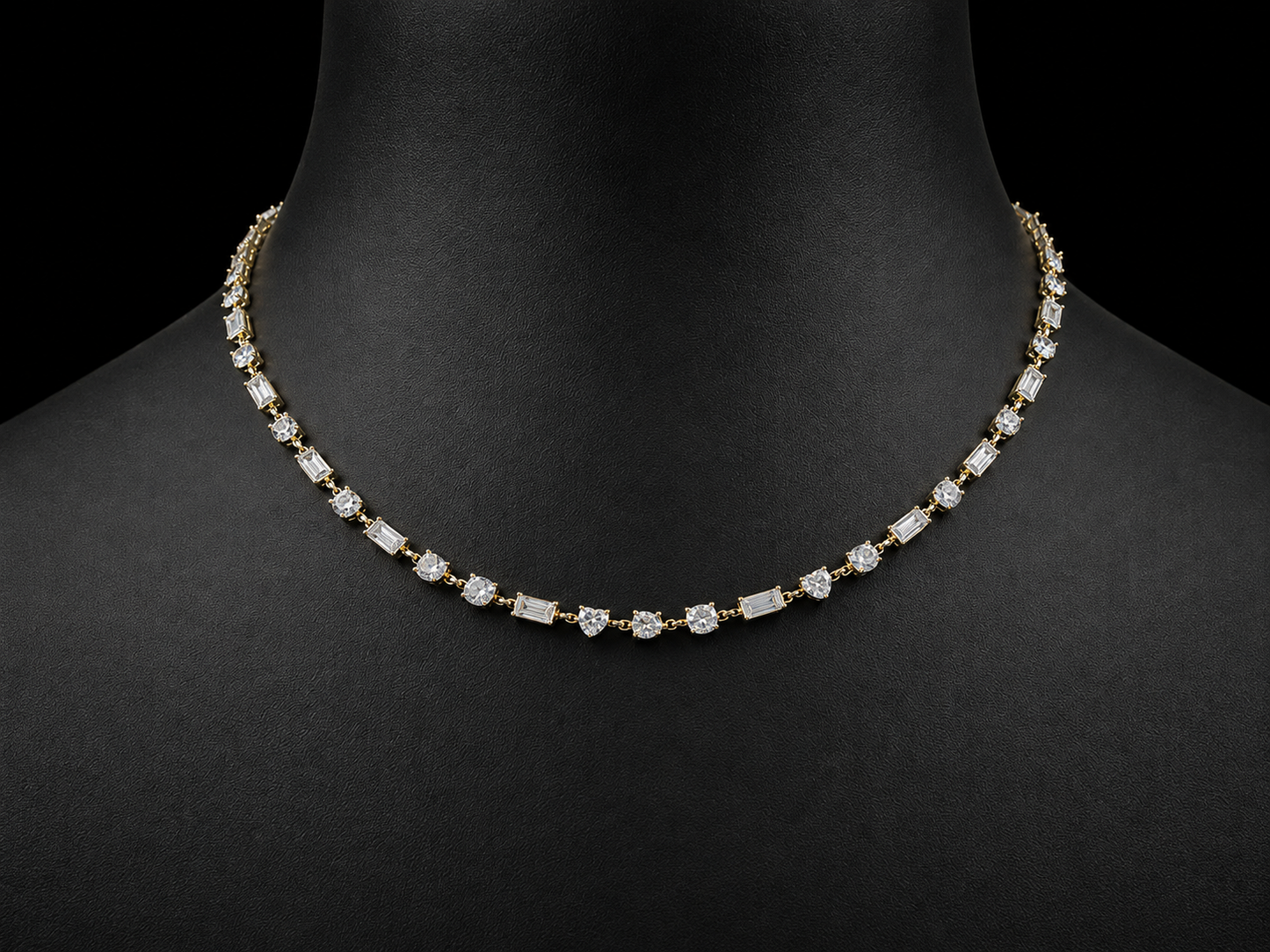 14KT White Gold Floral Tennis Necklace – 8.28 CT Lab Grown Diamond Floral Station Necklace (Copy) Angelica Jewellers