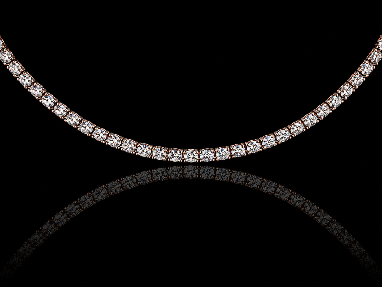 14K White Gold Classic Diamond Tennis Necklace – 14.29 CTW-3.25mm (Copy) Angelica Jewellers