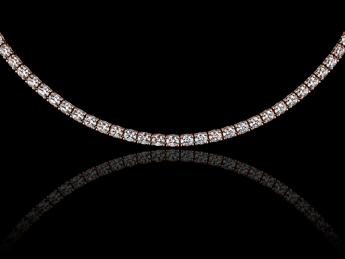 14K White Gold Classic Diamond Tennis Necklace – 14.29 CTW-3.25mm (Copy) Angelica Jewellers