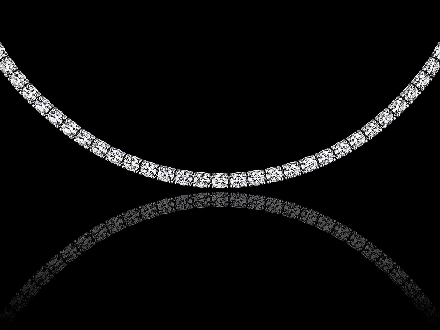 14K White Gold Classic Diamond Tennis Necklace – 14.29 CTW-3.25mm (Copy) Angelica Jewellers