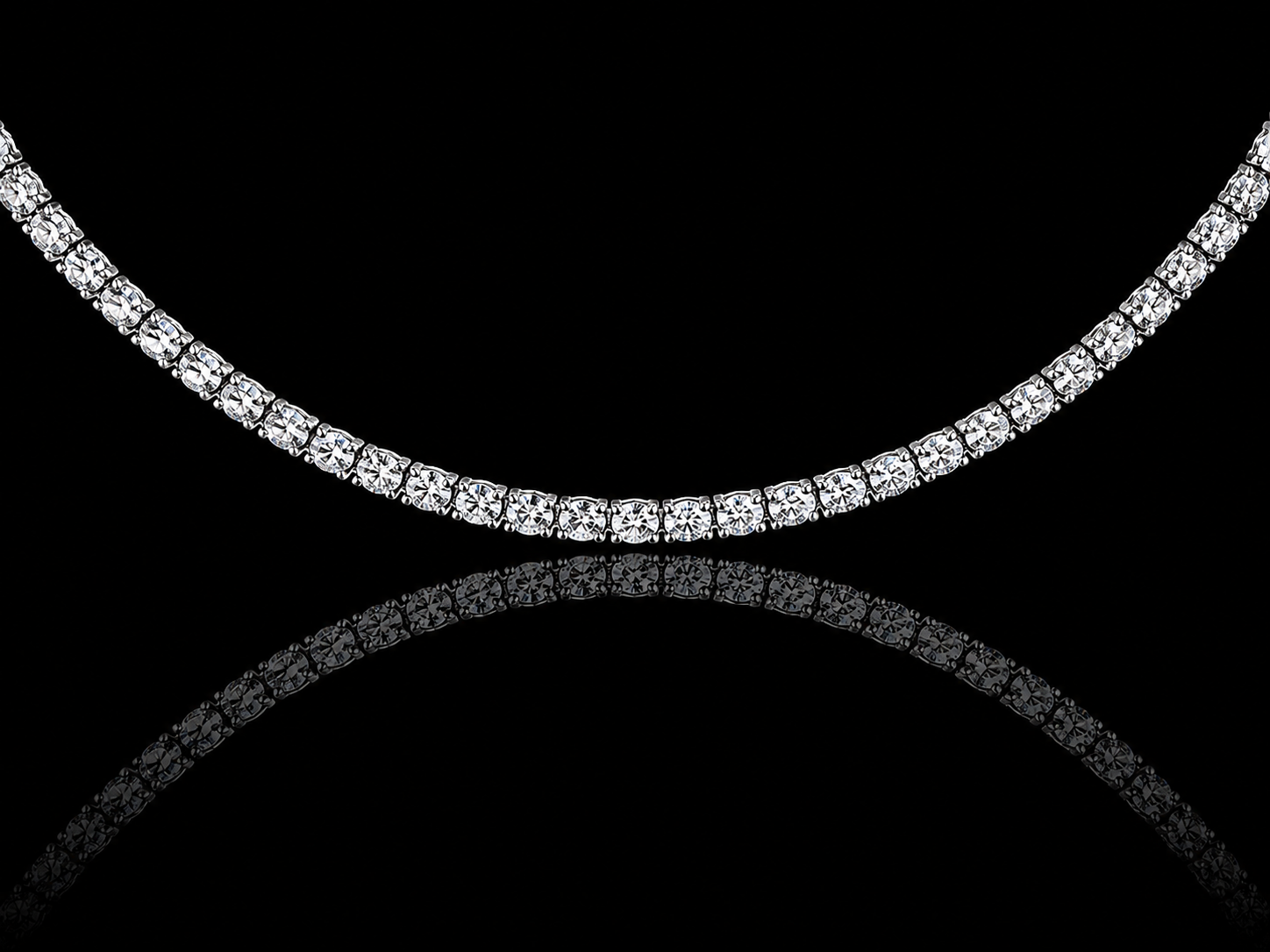 14K White Gold Classic Diamond Tennis Necklace – 14.29 CTW-3.25mm (Copy) Angelica Jewellers
