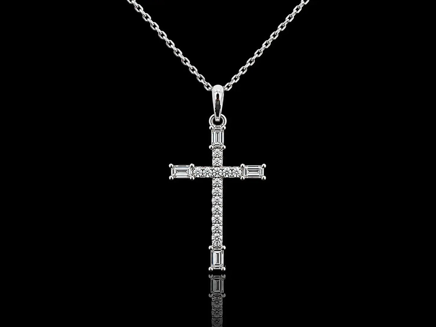 14K Gold Bezel-Set Diamond Cross Necklace – 0.12 CTW Natural Diamonds (Copy) Angelica Jewellers